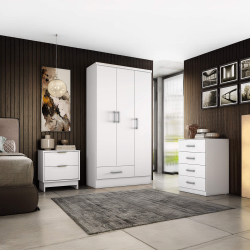 Roupeiro SEAN com 3 portas e 1 gaveta - Closet with Crash Doors