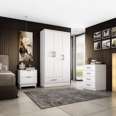 Roupeiro SEAN com 3 portas e 1 gaveta - Closet with Crash Doors