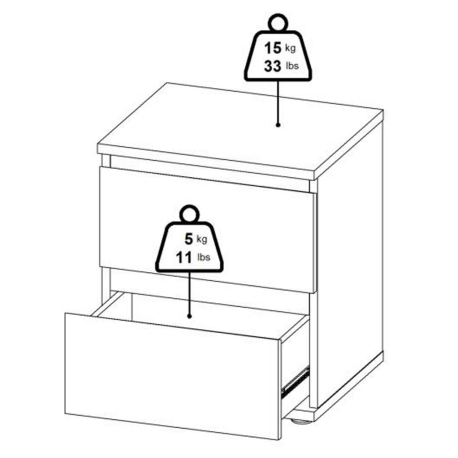 Mesa de cabeceira NEW MATRIX 2 gavetas - Bedside Tables