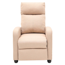 Poltrona reclinável PUSH relax manual - Bege Rosado