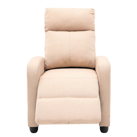 Poltrona reclinável PUSH relax manual - Bege Rosado