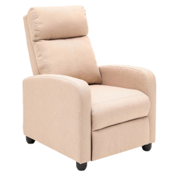 Poltrona reclinável PUSH relax manual - Bege Rosado