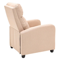 Poltrona reclinável PUSH relax manual - Bege Rosado