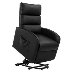 Poltrona reclinável LIFT elétrico com massagem - Preto PU