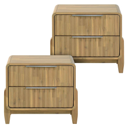Pack 2 mesas de cabeceira KIANA - Carvalho