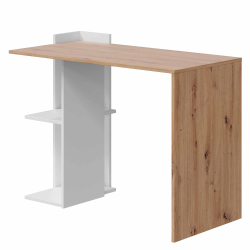 Secretária reversível KENIA - Carvalho e branco Secretária reversível KENIA - Carvalho e branco