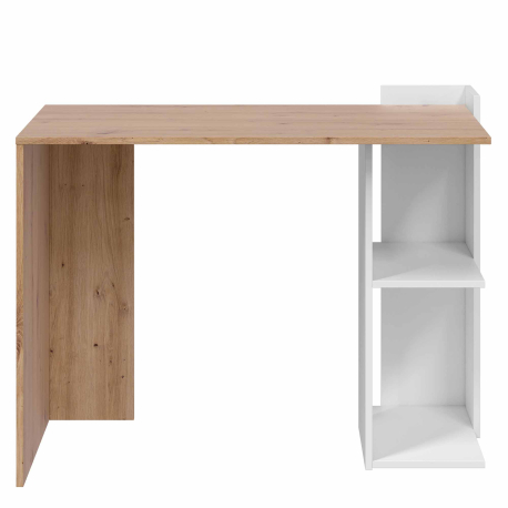 Secretária reversível KENIA - Carvalho e branco Secretária reversível KENIA - Carvalho e branco