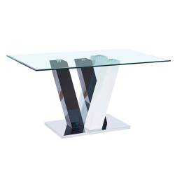 Pack mesa NELLY + 4 cadeiras NATALIA II - Preto e Branco Pack mesa NELLY + 4 cadeiras NATALIA II - Preto e Branco