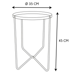 Mesa de apoio ALIA - Dourado e Preto