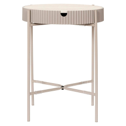 Mesa de apoio TERRA NOVA com arrumação - Taupe Claro e Bege Claro