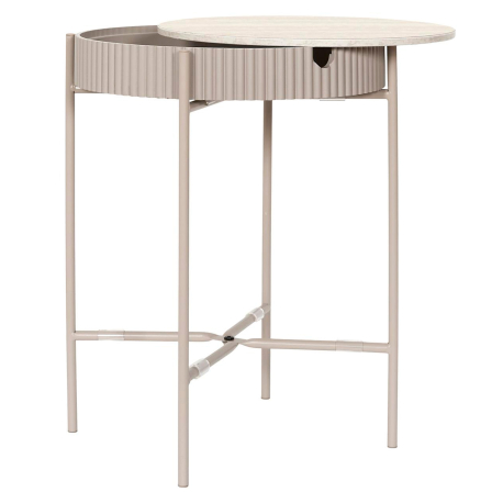 Mesa de apoio TERRA NOVA com arrumação - Taupe Claro e Bege Claro