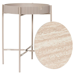 Mesa de apoio TERRA NOVA com arrumação - Taupe Claro e Bege Claro