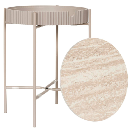 Mesa de apoio TERRA NOVA com arrumação - Taupe Claro e Bege Claro