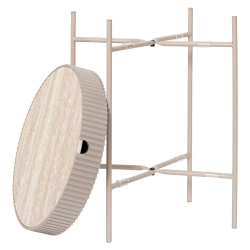 Mesa de apoio TERRA NOVA com arrumação - Taupe Claro e Bege Claro