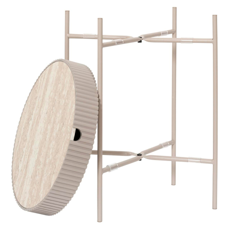 Mesa de apoio TERRA NOVA com arrumação - Taupe Claro e Bege Claro