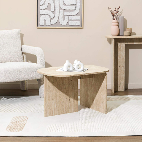 Mesa de centro PIETRA - Travertino Bege