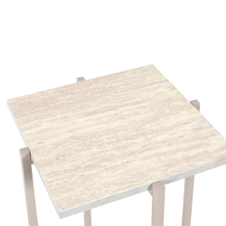 Conjunto 2 mesas de apoio TERRA NOVA - Taupe Claro e Bege Claro