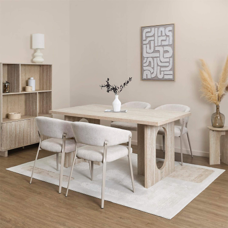 Mesa retangular PIETRA - Travertino Bege Mesa retangular PIETRA - Travertino Bege