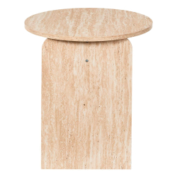 Mesa de apoio redonda PIETRA (45cm) - Travertino Bege