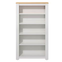 Estante FLORENÇA (106cm) - Branco e Carvalho