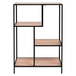 Estante COLORADO com 4 prateleiras (114cm) - Carvalho e Preto