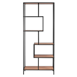 Estante alta COLORADO com 4 prateleiras (77cm) - Carvalho e Preto