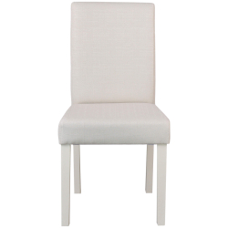 Pack mesa extensível BARCELONA + 4 cadeiras JULLIETE - branco e bege Pack mesa extensível BARCELONA + 4 cadeiras JULLIETE - branco e bege