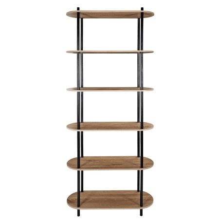 Estante COBE - carvalho e preto - 181cm Estante COBE - carvalho e preto - 181cm