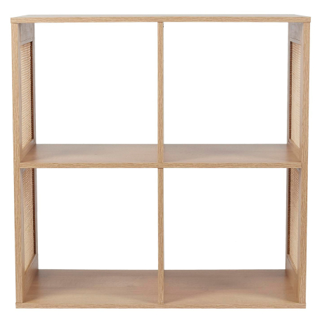Estante BALI em rattan e com 4 cubos - carvalho rattan Estante BALI em rattan e com 4 cubos - carvalho rattan