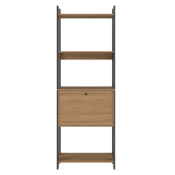 362541 - Estante MANDY com 1 porta - Carvalho Mel e Preto