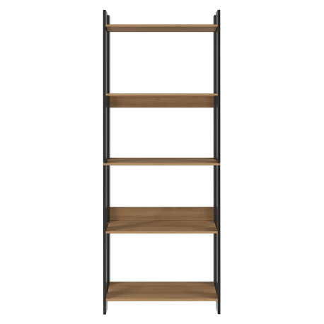 362540 - Estante MANDY com 5 prateleiras - Carvalho Mel e Preto 362540 - Estante MANDY com 5 prateleiras - Carvalho Mel e Preto