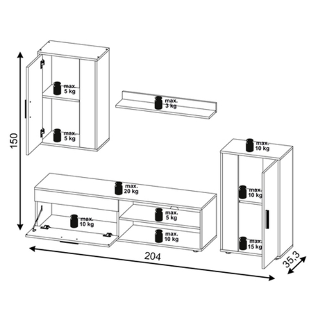 ESTANTETVBERNO - TV furniture and shelves ESTANTETVBERNO - TV furniture and shelves