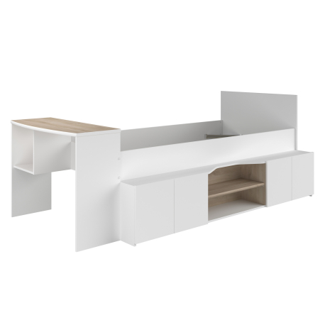 Cama de solteiro CLEO com secretária - Home