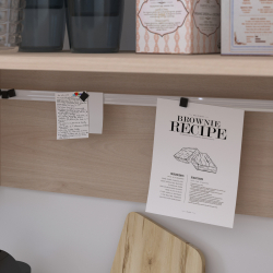 Móvel auxiliar de cozinha SOCOOL - Carvalho e Branco Mate