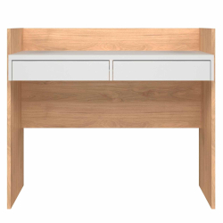 Secretária FUNCTION com 2 gavetas - Carvalho e Branco