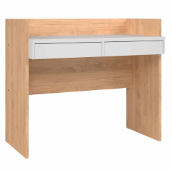 Secretária FUNCTION com 2 gavetas - Carvalho e Branco