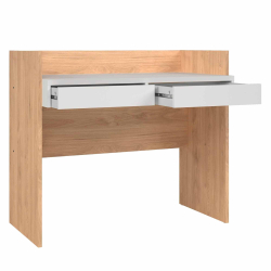 Secretária FUNCTION com 2 gavetas - Carvalho e Branco