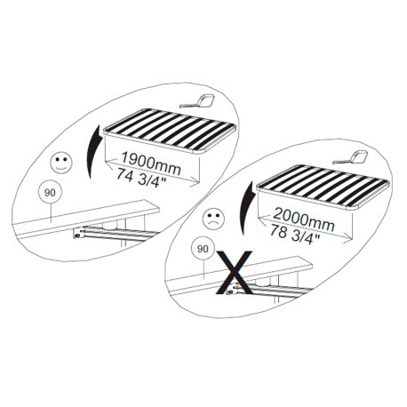 Cama alta CLEO com secretária - Branco Mate e Carvalho