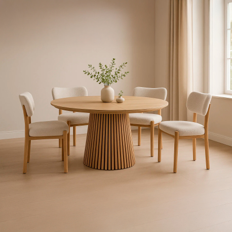 Mesa redonda extensível ORIGAMI (120-200cm) - Carvalho