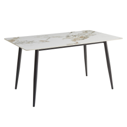 Mesa retangular CEMENT - Branco Mármore e Preto Mesa retangular CEMENT - Branco Mármore e Preto