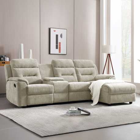 Sofá chaise longue NAMIE relax manual - Aveia