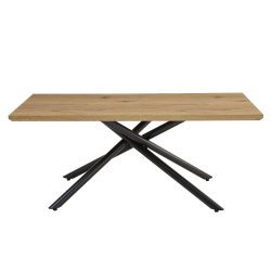 Mesa retangular BRAND - Carvalho Mel e Preto