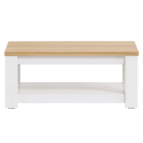 Mesa de centro FLORENÇA - branco e carvalho Mesa de centro FLORENÇA - branco e carvalho