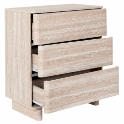 Cómoda PIETRA com 3 gavetas - Travertino bege Cómoda PIETRA com 3 gavetas - Travertino bege