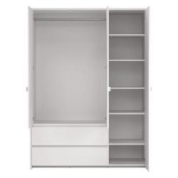 Roupeiro NEXT com 3 portas e 2 gavetas - Branco Roupeiro NEXT com 3 portas e 2 gavetas - Branco