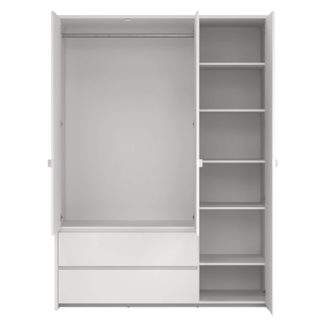 Roupeiro NEXT com 3 portas e 2 gavetas - Branco Roupeiro NEXT com 3 portas e 2 gavetas - Branco