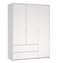 Roupeiro NEXT com 3 portas e 2 gavetas - Branco Roupeiro NEXT com 3 portas e 2 gavetas - Branco