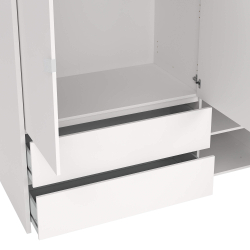 Roupeiro NEXT com 3 portas e 2 gavetas - Branco Roupeiro NEXT com 3 portas e 2 gavetas - Branco