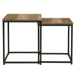 Conjunto de 2 mesas de apoio quadradas JOYA - Coffee Tables