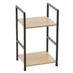 Mesa de apoio COLORADO com 2 prateleiras - Carvalho e Preto Mesa de apoio COLORADO com 2 prateleiras - Carvalho e Preto